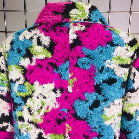 Bold Retro Style Shag Cropped Jacket  A77 - Picture 6 of 8